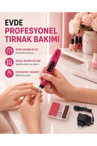 Profesyonel Tırnak Matkap Makinesi - Usb Şarjlı, Ayarlanabilir Hız, Düşük Titreşimli Ve Sessiz Çalışma 84442171