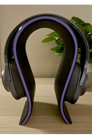 Ergonomik Oyuncu Kulaklık Standı - Çift Renk Detaylı Masa Üstü Düzenleyici 3d