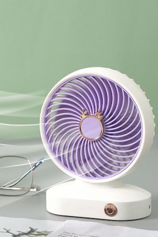 Güçlü Serinletici Taşınabilir Şarjlı Masa Üstü Sessiz 2 Kademeli Fan Soğutucu Mini Vantilatör Klima