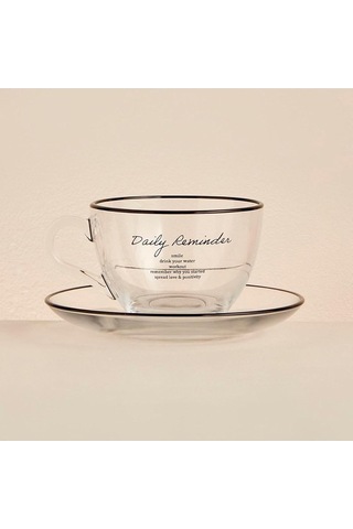 Bella Maison Daily Reminder 2'li Çay Fincan Seti Siyah 240 Cc Sku: Smg8690010566492 Açık Gri