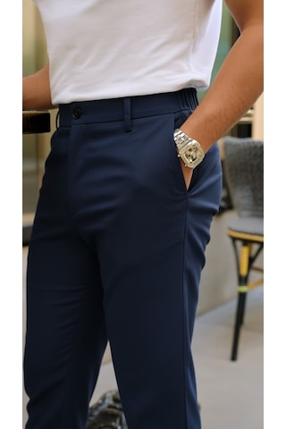 Modi Erkek Cepli Slimfit Atlas Pantolon Açık Lacivert