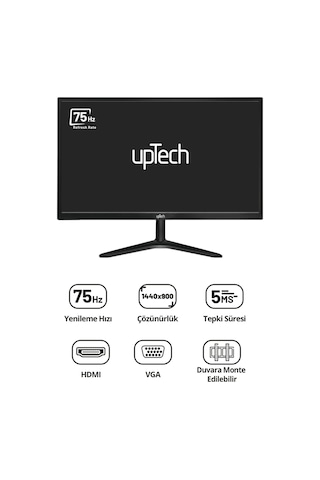 Uptech Hd190 19" Geniş Ekran 75 Hz 5ms Vga,hdmı Led Monitör
