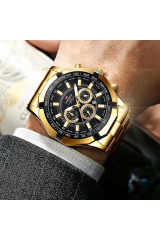 Gümüş Va Va Voom Kuvars Kol Saatleri Moda Erkek Izle İş Tarzı Paslanmaz Çelik Kayış Takvim Kadran Kuvars Hareketi Kol Saati