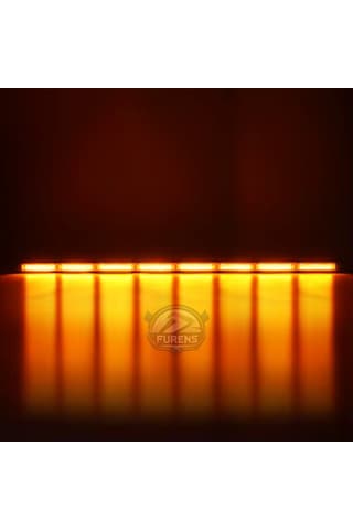 Turuncu Tepe Çakar Bar Led 120cm 12-24v Off Road Çekici Traktör İkaz Lambası Çakar 15 Modlu Siyah