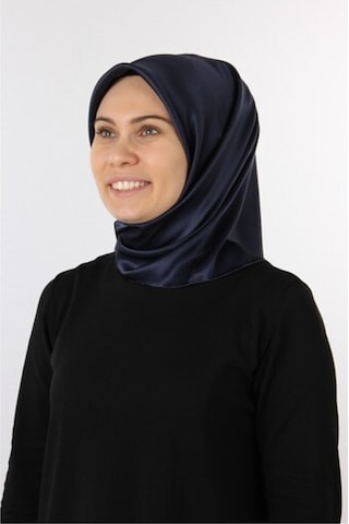 Aker Lacivert Taşlanmış Düz Ipek Eşarp 7747758 - 321