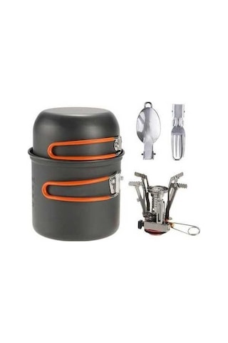 Ulzyvf Taşınabilir Skycity Sırt Seti, Renkli Piezoelektrik Ocak, Kamp Çatal Kaşık Çantası - Hc Çok Renkli Çok Renkli