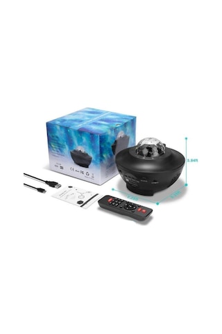 Starry Projektör Bluetooth Hoparlör Gece Lambası Rgb Led Işıklı Parti Hoparlörü Speaker-379