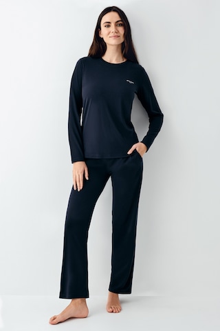 Pierre Cardin 9109 Modal Uzun Kol Kadın Pijama Takımı V1 Lacivert