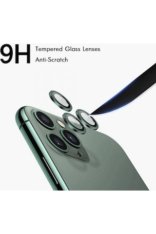 Ennar Apple Uyumlu iPhone 16 Pro - Pro Max Metal Çerçeveli Kamera Koruma Lensi Mtlns13 Siyah