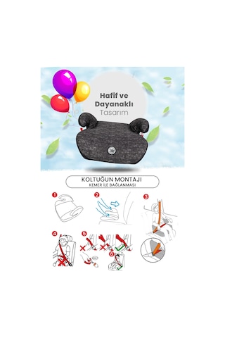 Baby Home 905 Gotime 15 36 Kg Yükseltici Oto Koltuğu Siyah