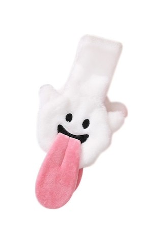 Ikkb Earmuffs Kore Versiyonu Sevimli Sıcak Kış Peluş Kulaklıklar Beyaz