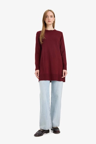 Defacto Regular Fit Bisiklet Yaka Tunik H3431az25wnbr115 Bordo