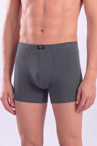 Arma Yıldız Füme Erkek Boxer Düz 3'lü Paket Pamuklu Likralı