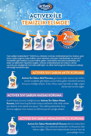 Activex Sıvı Sabun Hassas 2 X 1,5lt