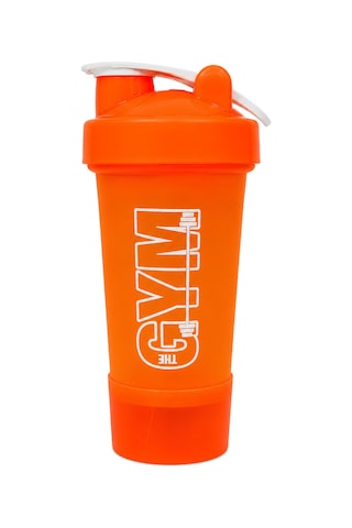 Gym Smart Shaker 550 Ml Ölçekli Ve Sızdırmaz Kapaklı Saklama Hazneli Protein Shaker Turuncu