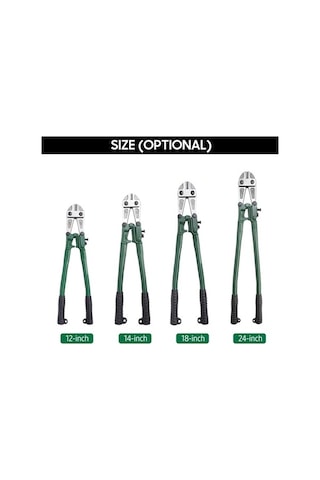 Fortunelane Tuosen Pro T8 12 Çelik Tel Kesme Makası - Yeşil/gümüş