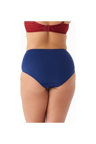 Be Curvy Aster Büyük Beden Çizgili Külot Blue