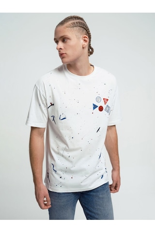 LOFT Oversize Erkek Tshirt K.kol Lf2034038 Q1.v1 Beyaz