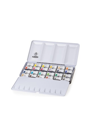 Schmincke : Akademie Sulu Boya Seti 24 Renk X Tam Tablet Metal Kutu