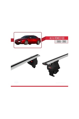 Alfa Romeo 159 2005-2013 Arası İle Uyumlu Ace-4 Ara Atkı Tavan Barı Gri