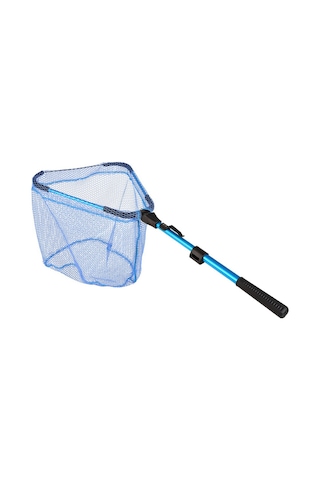 Leezsing Alüminyum Çerçeve İki Bölmeli Katlanabilir Balık Avı Ağı, Ergonomik Kauçuk Kolu, Suyu Emmeyen Ağ, 80-98cm Uzunluk Aralığı