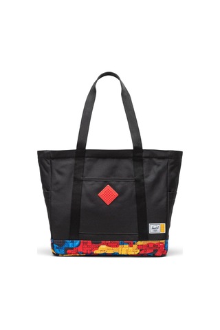 Herschel X Lego Heritage Tote Omuz Çantası Siyah -soyut Bloklar Çok Renkli
