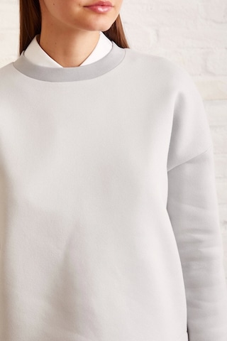 Never More Bisiklet Yaka Oversize Sweatshirt Mavi