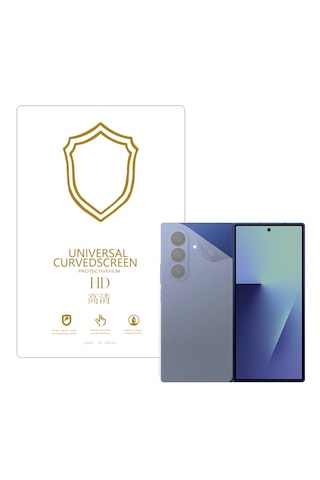 Samsung Galaxy Uyumlu Z Fold 7 İle Full Tpu Nano Arka Ekran Koruma Filmi - Ekm102