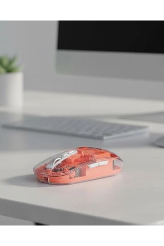 Sessiz Tıklamalı Şeffaf Mouse Bluetooth Usb Uyumlu