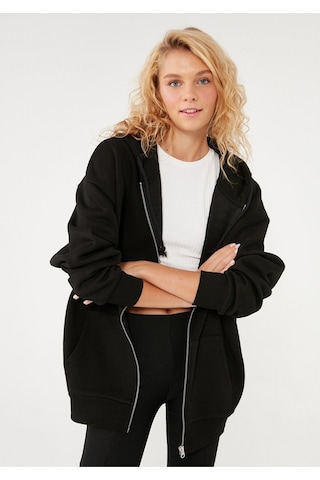 Mavi M1610221-900-22k Fermuarlı Siyah Kadın Sweatshirt M1610221-900-R1534 Siyah