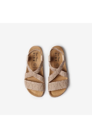 Sandalet Kadın Getxo Toni Pons Bıo Sandal Wıth Elastıc Straps Beige Bej