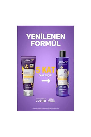 Urban Şampuan 350ml. Biotin&keratin Şeffaf Tüm Saç Tipleri