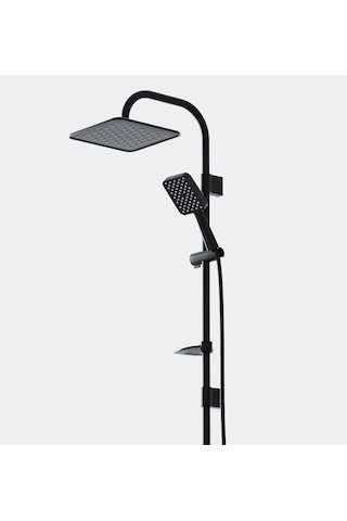 Robot Duş Seti Mat Siyah Tepe Duş Sistemi Yağmurlama Sistemi Paslanmaz Siyah