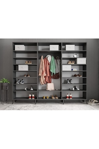 Açelya Portmanto Vestiyer Füme 270 cmM6