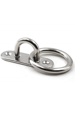 2'li Halkalı Mapa. Paslanmaz Krom. 2 Delikli 6mm