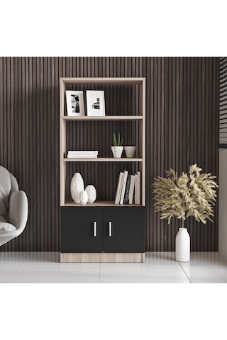 Robinhome Robin Home Verona D Ofis Kitaplık Meşe - Siyah