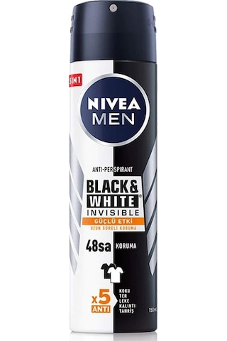2 Adet Men Black & White Invisible Güçlü Etki Erkek Deodorant Spr