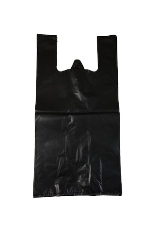 Kalbi Ticaret Siyah Poşet Kalın Büyük Boy 30 x 60 CM 1 KG Hışır Atlet Poşet
