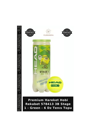 Premium Hareket Hobi Rekabet 578413 3b Stage 1 - Green - 6 Dz Tenıs Topu