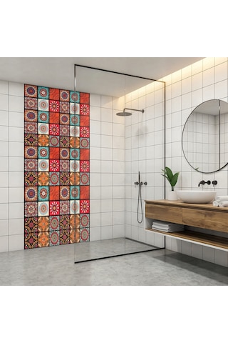 30x60 Cm Kendinden Yapışkanlı Duvar,banyo,tezgah Arası Kaplama Çok Renkli 12 Adet 9-1-30-6