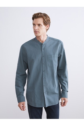 Lcwaıkıkı Classic Yeşil Regular Fit Uzun Kollu Poplin Erkek Gömlek