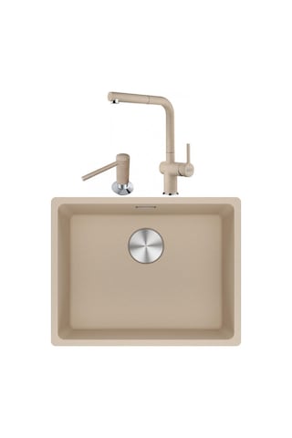 Franke Maris Mrg 210/110-52 Avena Granit Evye + Active Plus Doccia 2.0 Batarya + Comfort Sıvı Sabunluk Set