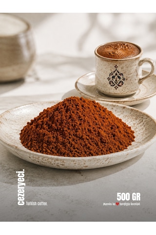 Cezeryeci Taze Çekim Türk Kahvesi Orta Kavrulmuş Çekirdek 500 G