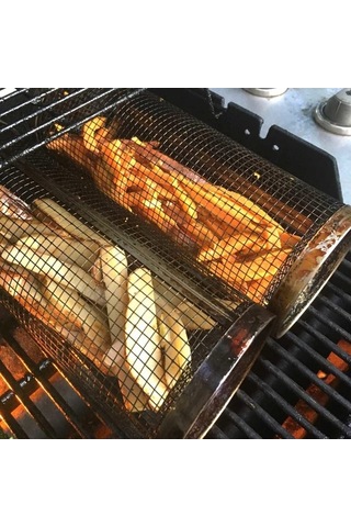 Fortunelane Büyük Boy 30cm Kamp Izgarası - Dayanıklı Dış Mekan Barbekü Ağı