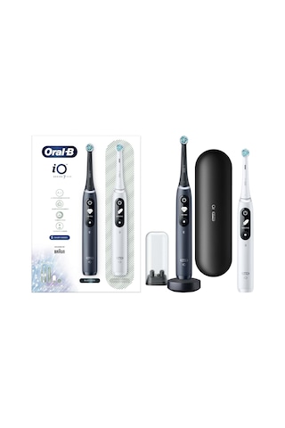 Oral-B iO7 Şarjlı Diş Fırçası Seti 2'li Siyah - Beyaz