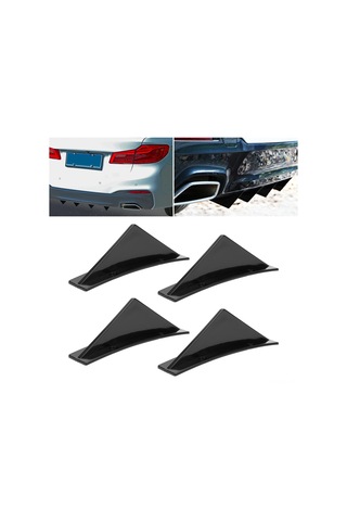 Lemestar Abs Malzeme Akıllı Araç Arka Tampon Spoilerı - Rüzgar Direncini Azaltır, Aerodinamik Performansı Artırır, Evetli Siyah, Evetli Montaj