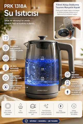 Premier PRK 1318A 2200 W Su Isıtıcısı