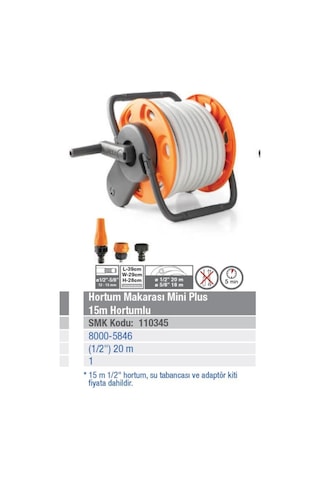 Gf 5846 Bahçe Hortum Toplama Makarası 20M Hortum Ve Bağlama Kiti