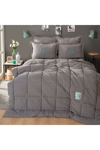 Karaca Home Motto Cotton Comfort Çift Kişilik Gri