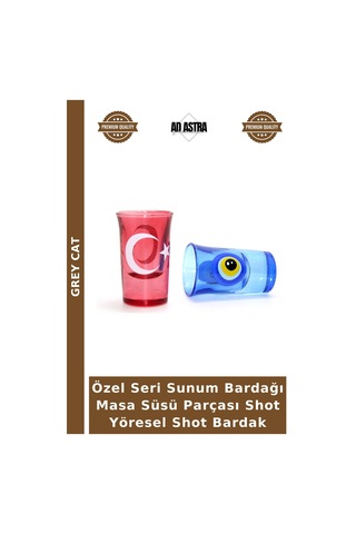 Özel Seri Sunum Bardağı Masa Süsü Parçası Shot Yöresel Shot Bardak